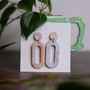 Handmade Stone Stud Earrings